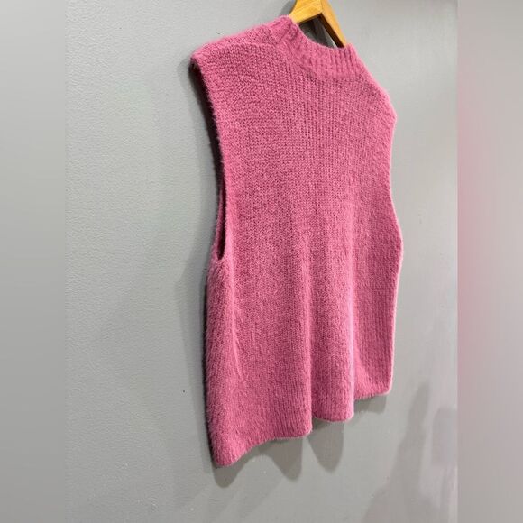 Pink Old Navy Mock Neck Eyelash Sweater Size XL EUC - Picture 6 of 7